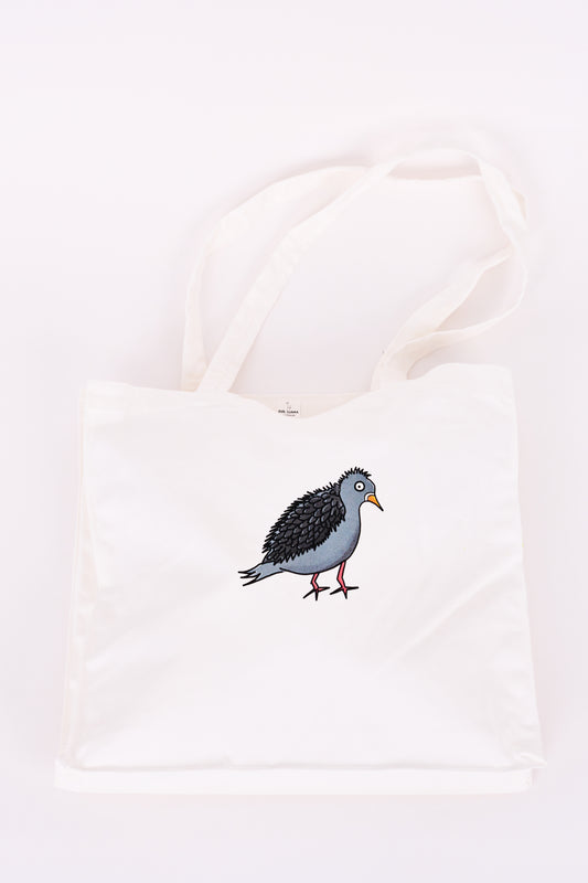 perturbed pigeon tote bag