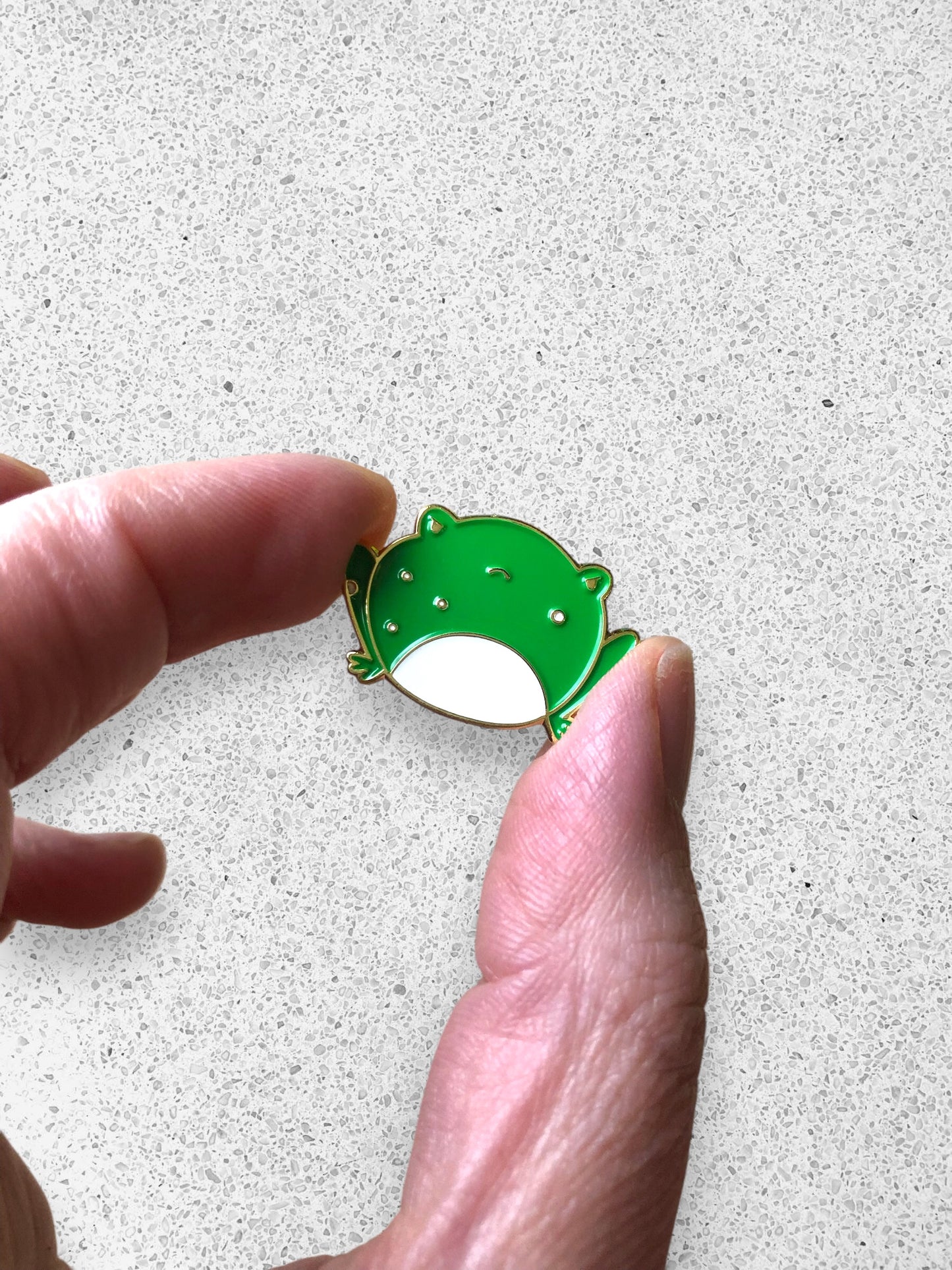 Angry Frog pin, quirky lapel pin with attitude. Perfect for frog lovers, pin collectors, and anyone who loves unique, expressive designs.