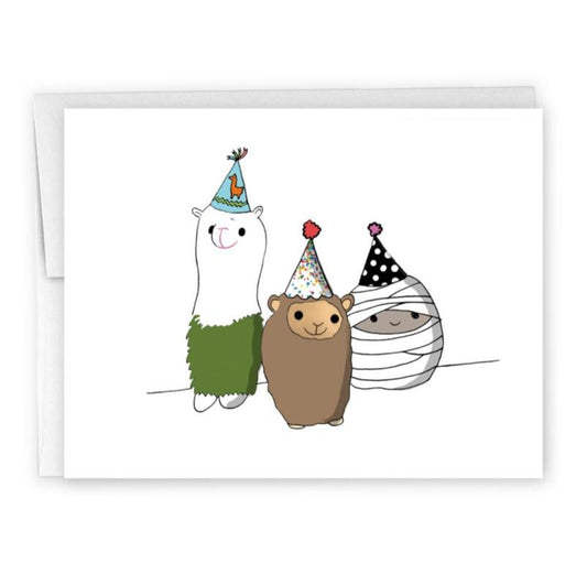 cute animals birthday card, child birthday, kid's birthday, first birthday, children's birthday, cute birthday