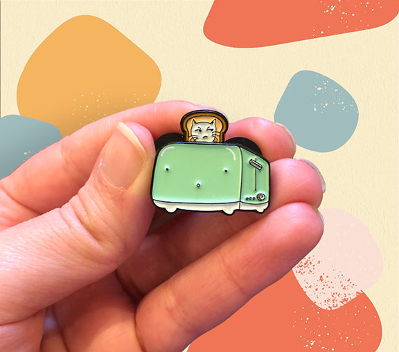 cat toast pin