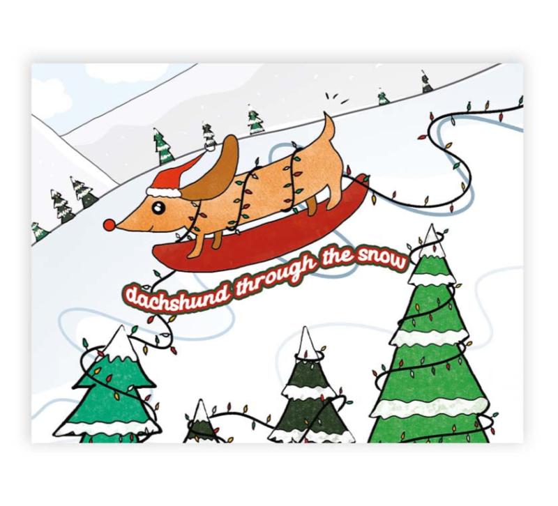 dachshund through the snow