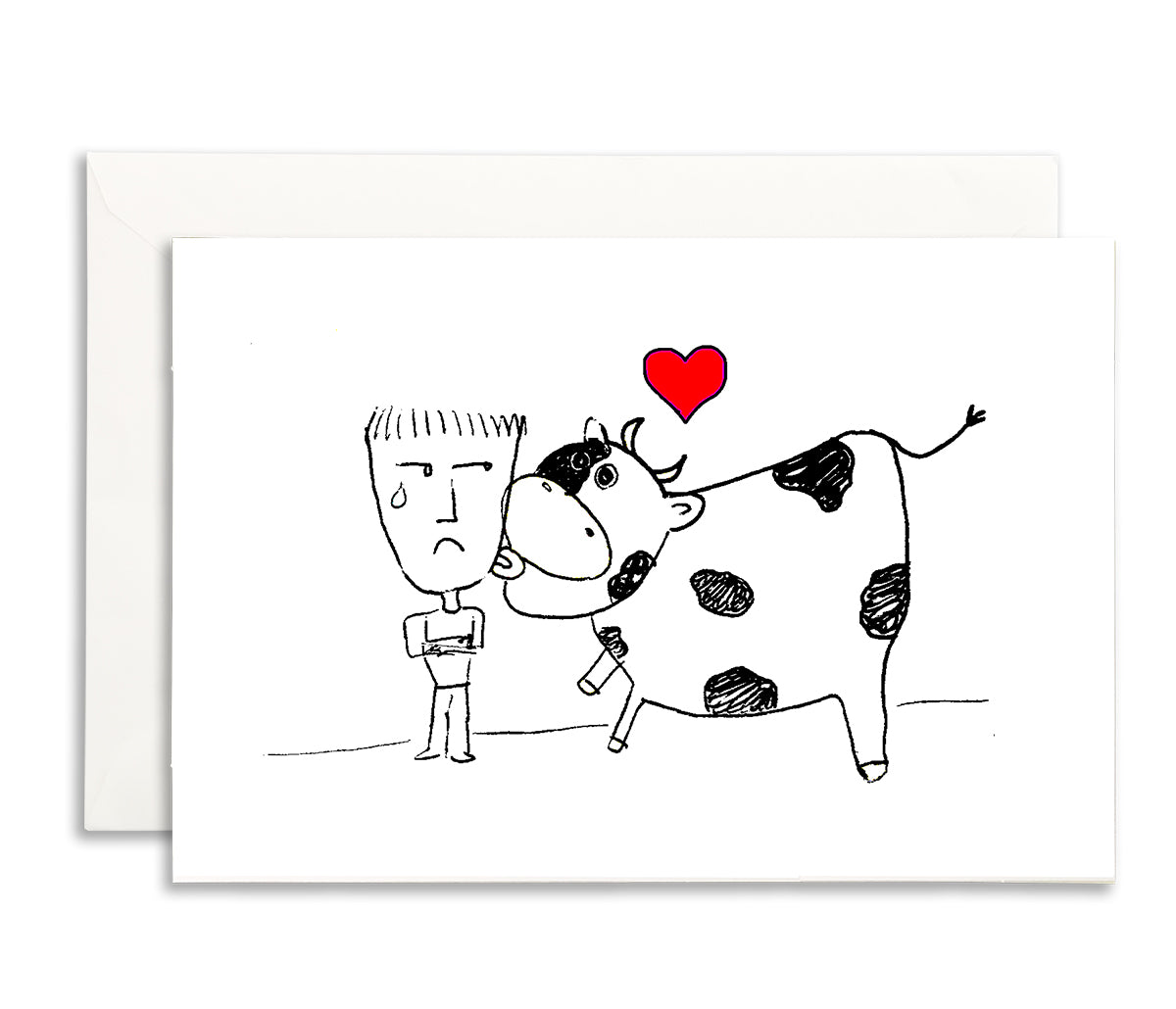 cow love funny valentine's day card