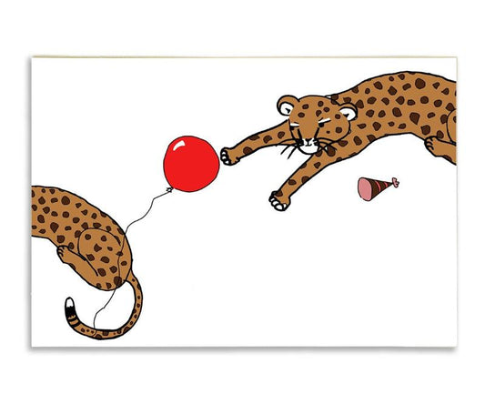 cheetah birthday card for her, cute cheetah birthday card for friend, sister birthday card, fun birthday card for daughter, first birthday