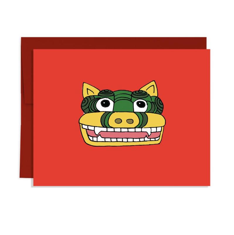 lunar lion / lunar new year card