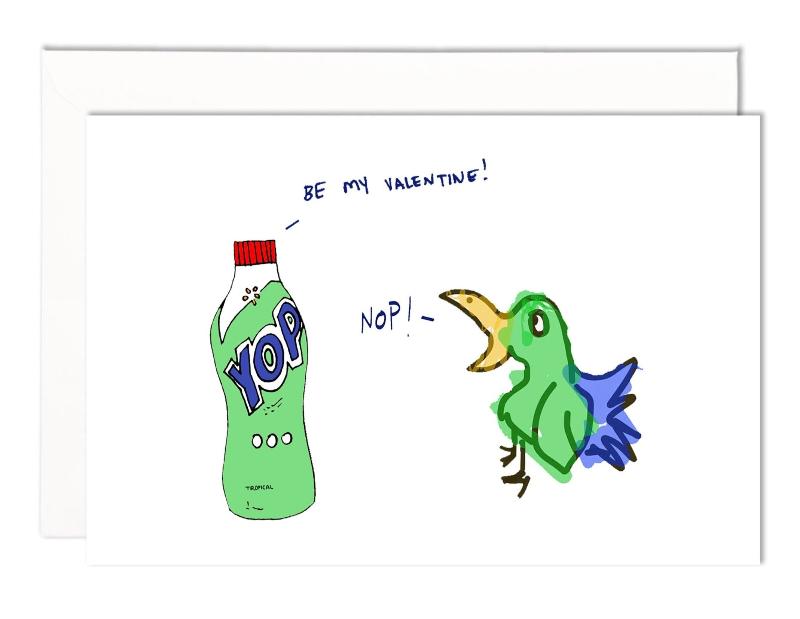 yop and nop valentine's day card