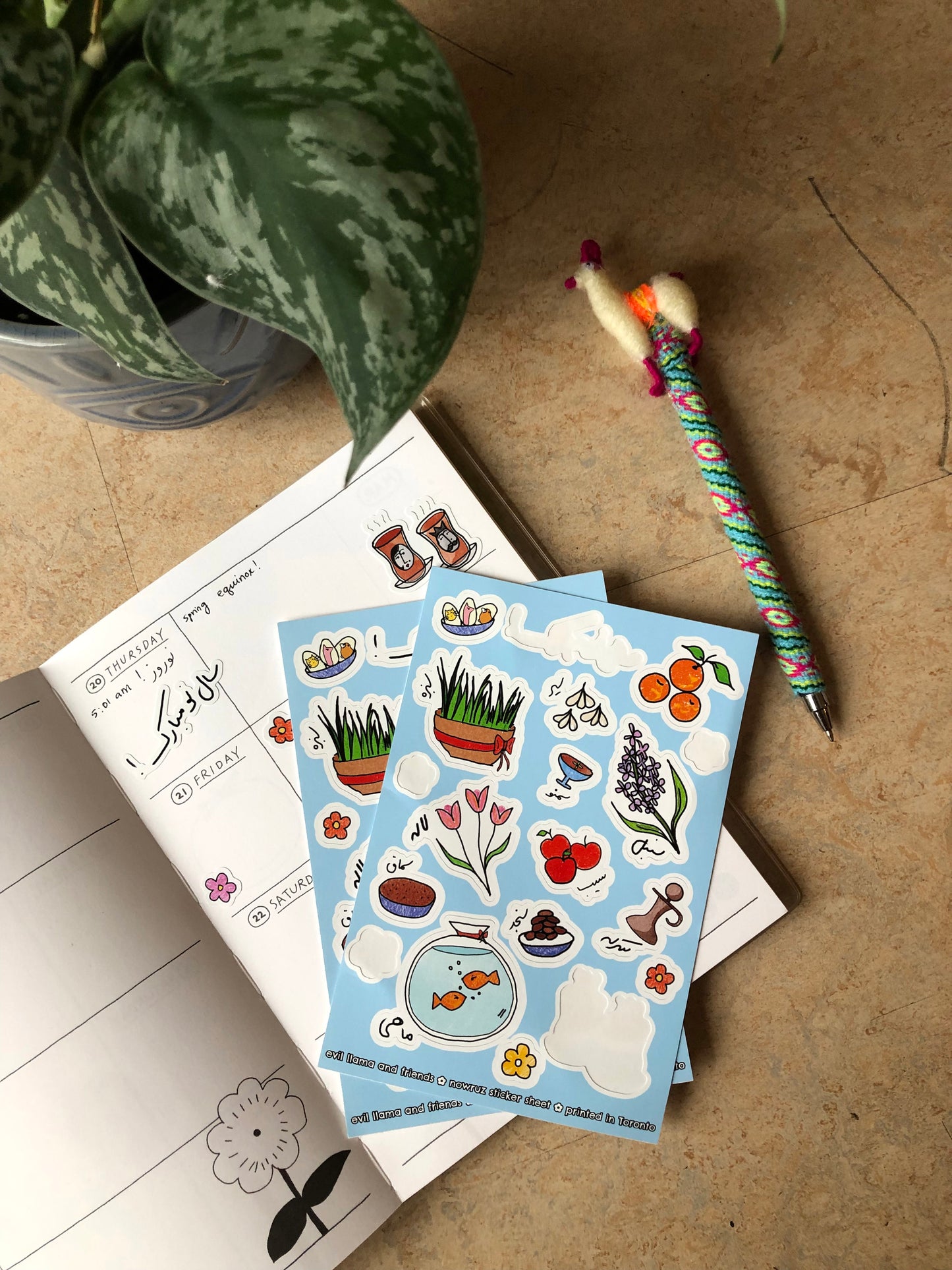 norooz sticker sheet