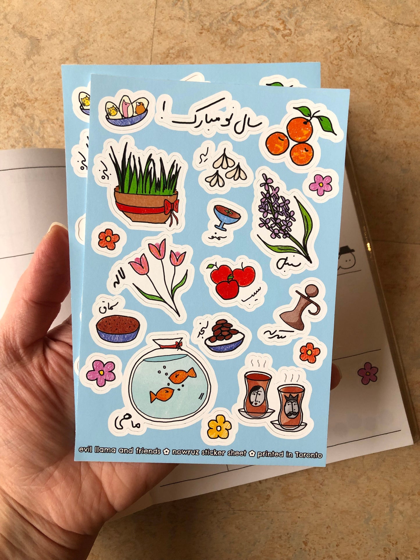 norooz sticker sheet