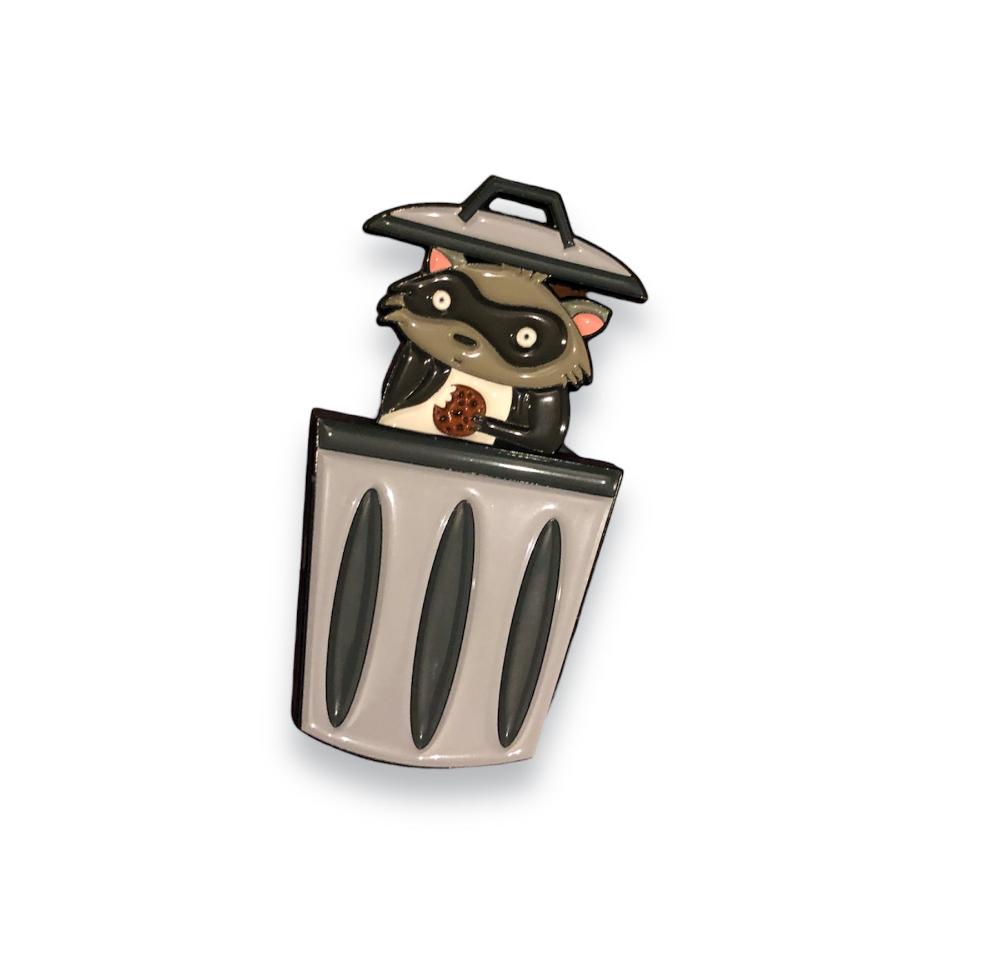 surprise trash panda (raccoon) pin