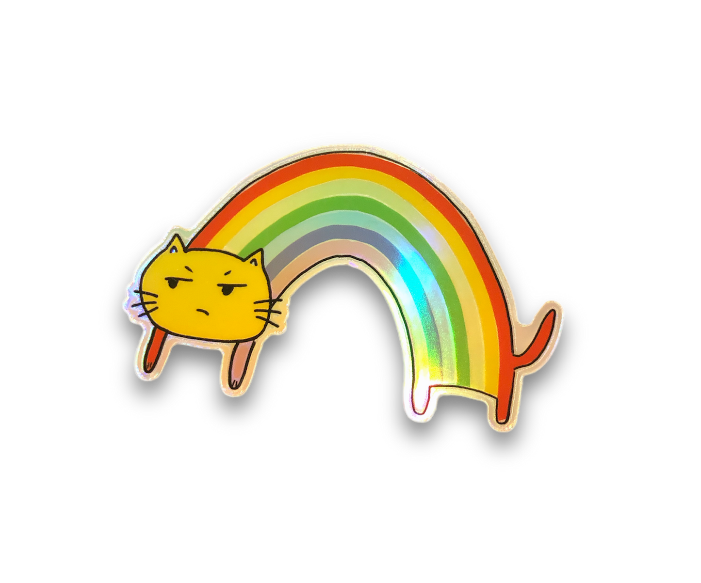 rainbow resentment cat sticker