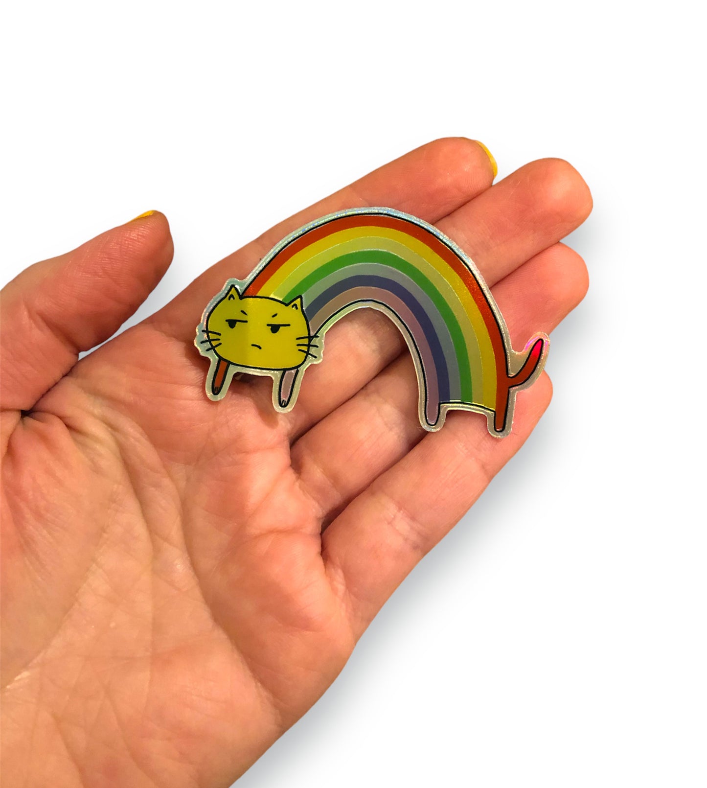 rainbow resentment cat sticker