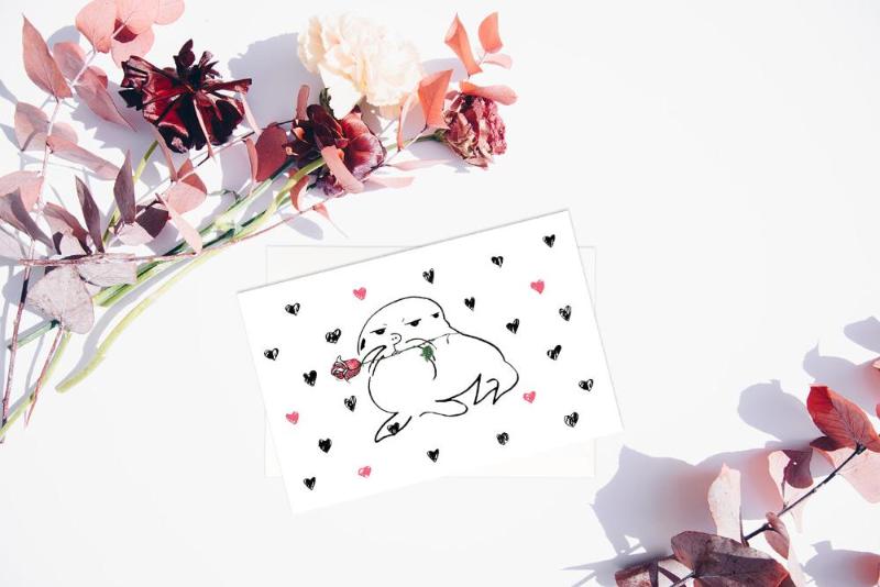 kiss from a rose valentine's day card