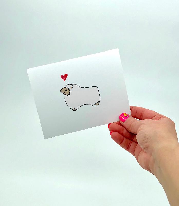 sheepaca valentine's day card