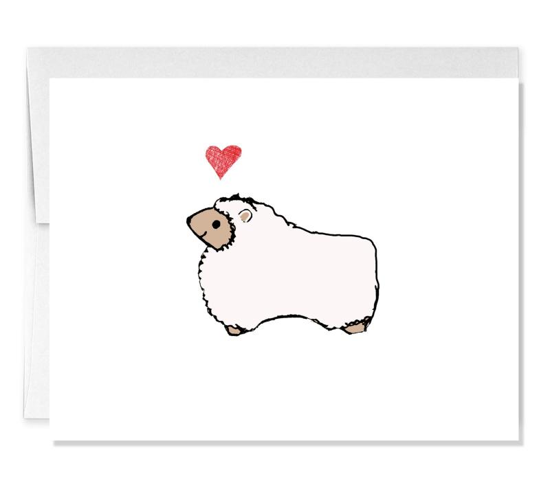 cute love cards, sheep lamb card, love cards, valentine's day cards, friendship cards