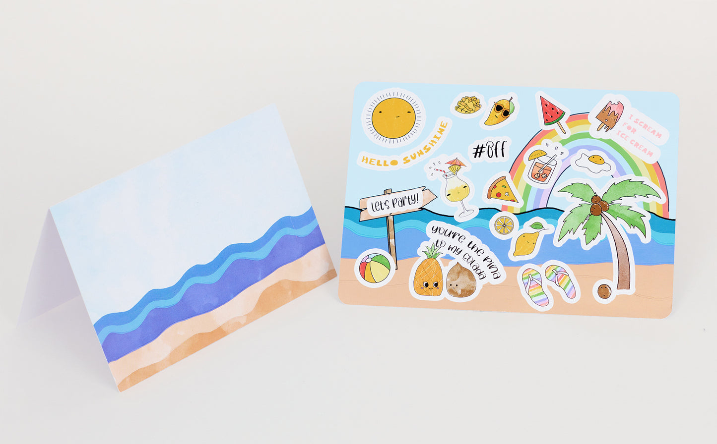 choose your own adventure card + sticker combo