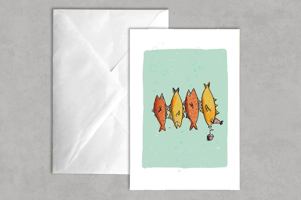 Fishing Birthday Card for Him, Fish Birthday Card for Husband, Dad Birthday Card, Funny Birthday Card Boyfriend, Friend Birthday Card Funny