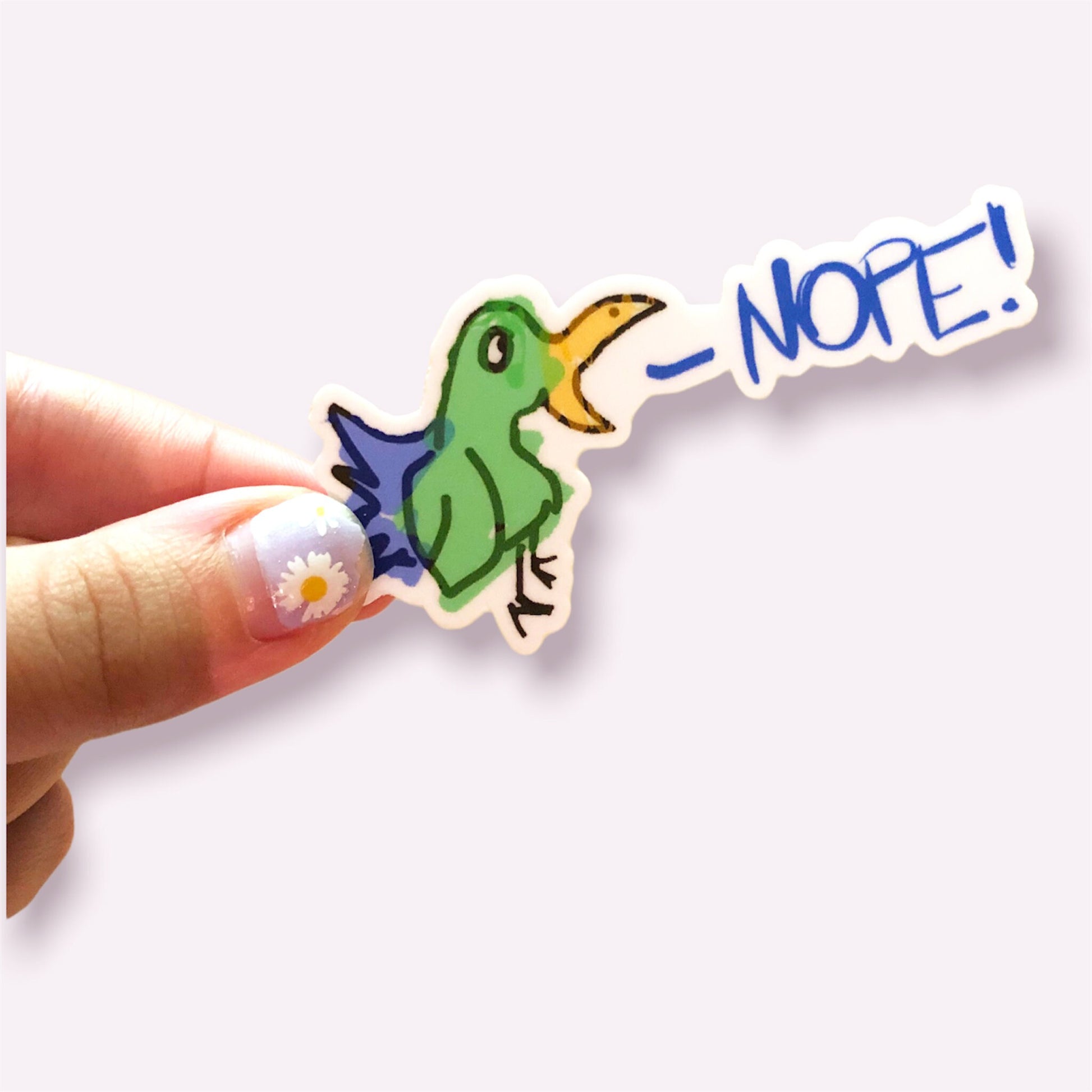 bird sticker, funny cartoon stickers, ironic vinyl stickers for laptop, nope stickers, humorous planner stickers, stickers for water bottle