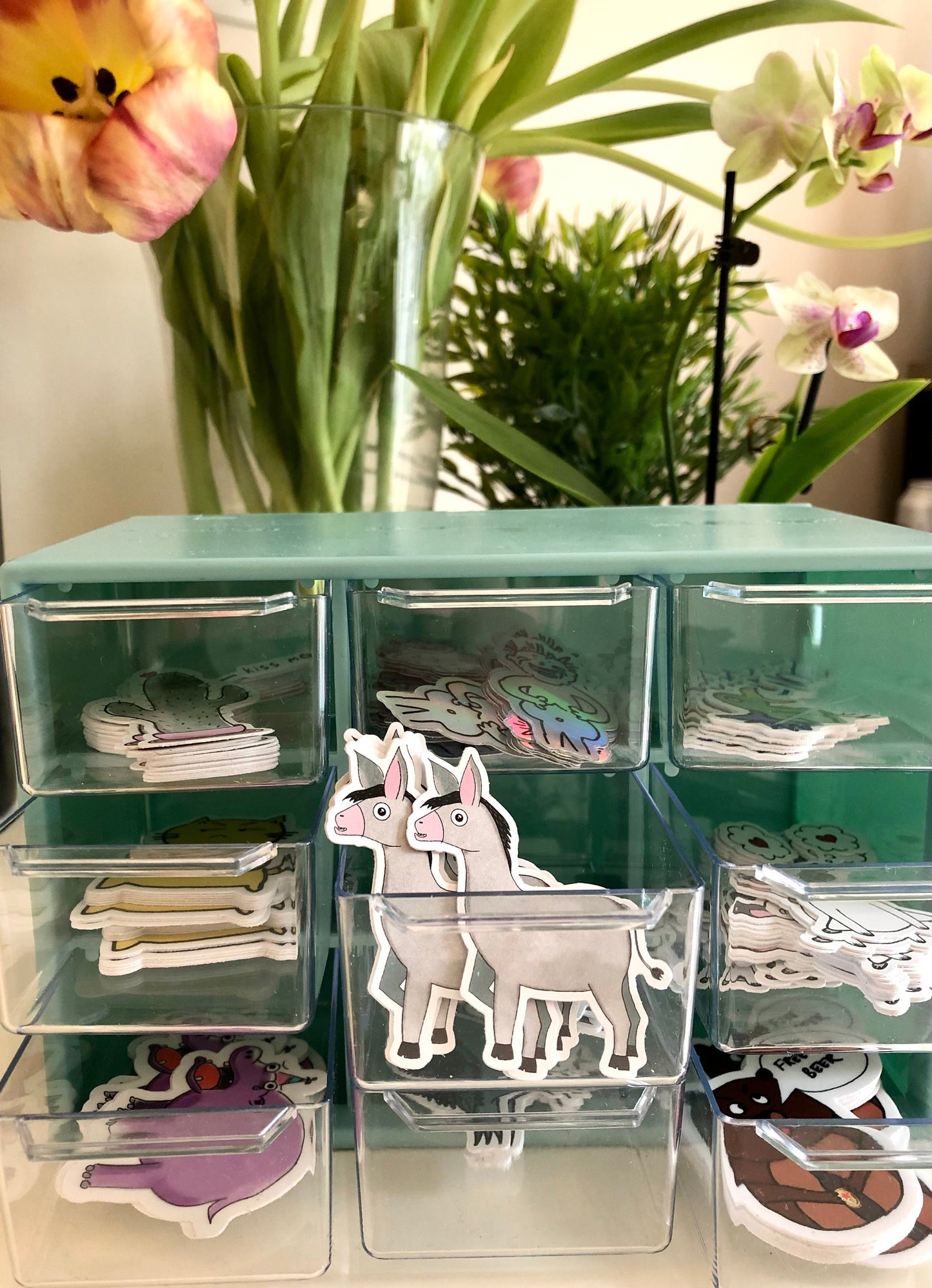 funny donkey sticker, burro vinyl stickers for laptop, cute mule planner tickers, durable and dishwasher safe stickers for water bottle