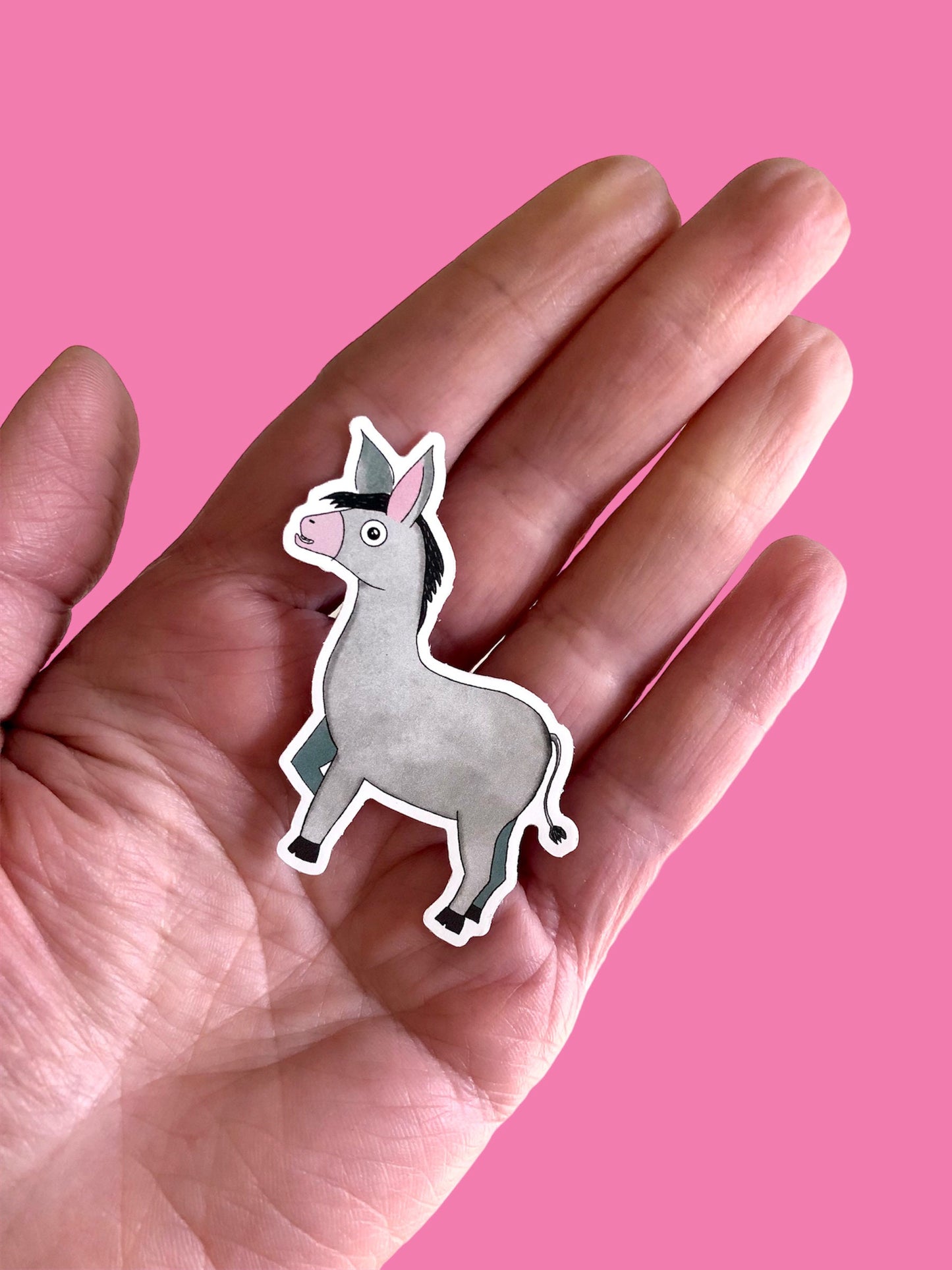 funny donkey sticker, burro vinyl stickers for laptop, cute mule planner tickers, durable and dishwasher safe stickers for water bottle