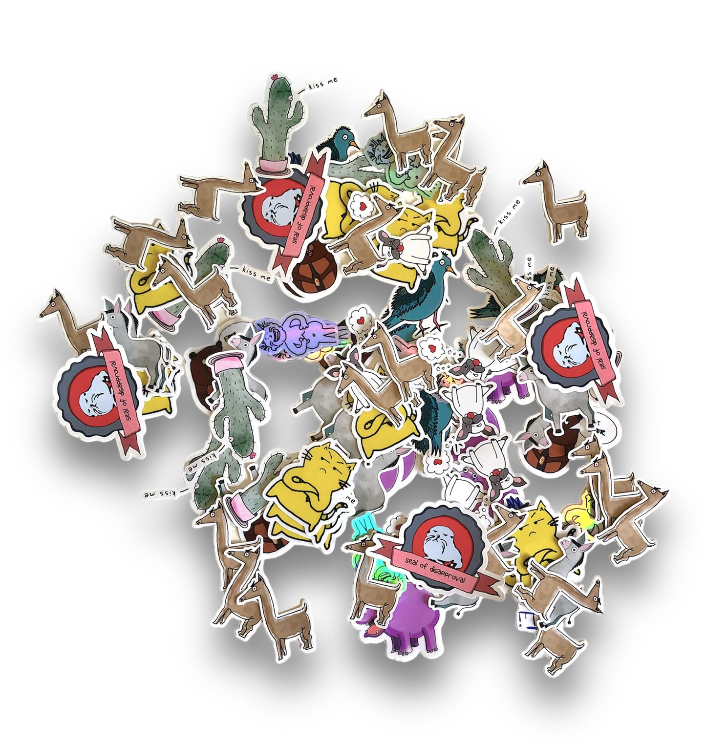 animal sticker, seal of disapproval badge vinyl sticker for computer, funny grumpy seal sticker for water bottle, quirky planner sticker