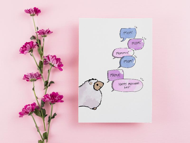 funny and relatable sheep-themed Mother’s Day card for overwhelmed moms