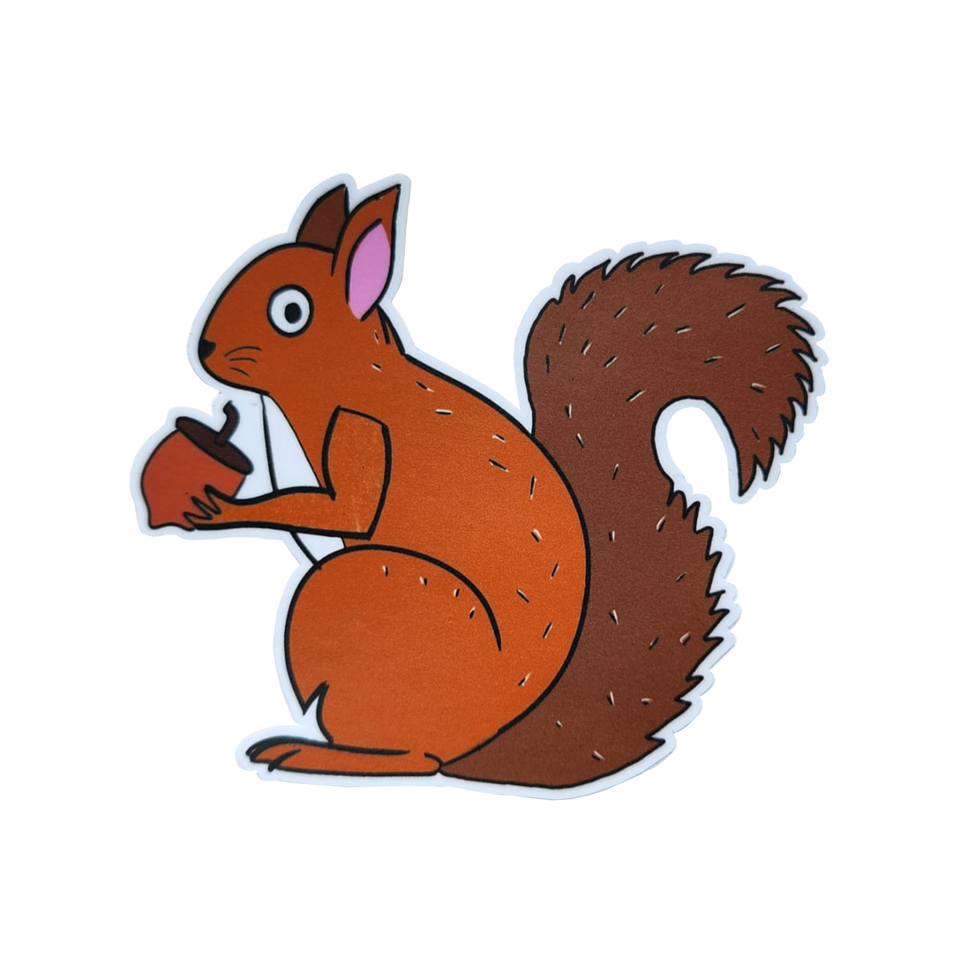 archie the squirrel sticker on a white background