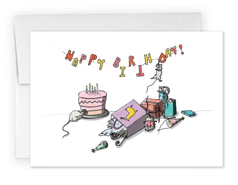 birthday rats card