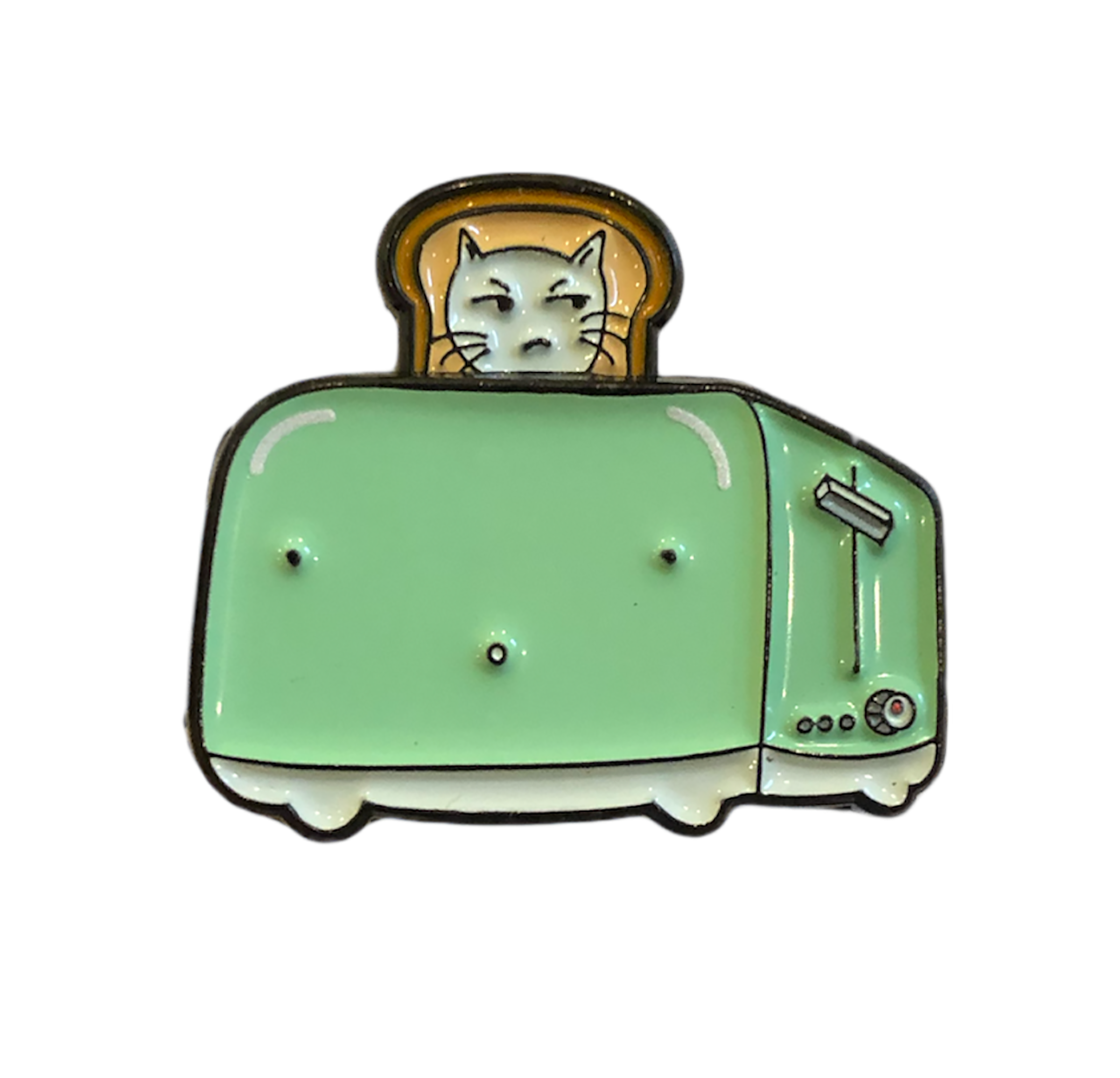 cat toast pin – Evil Llama and Friends