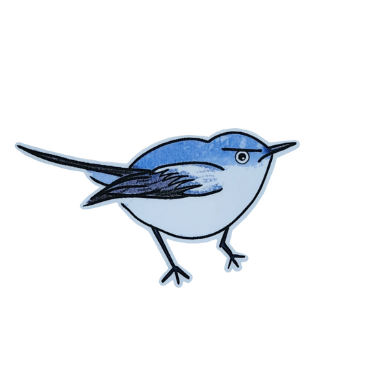 gnatcatcher bird sticker on a white background