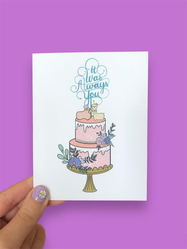 it was always you wedding card