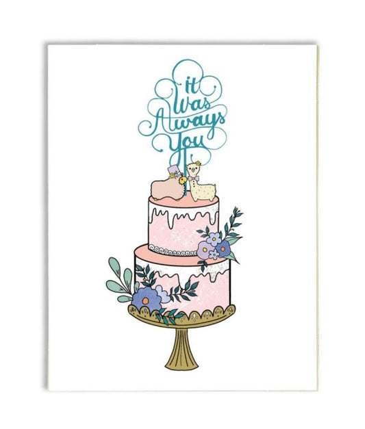 it was always you wedding card