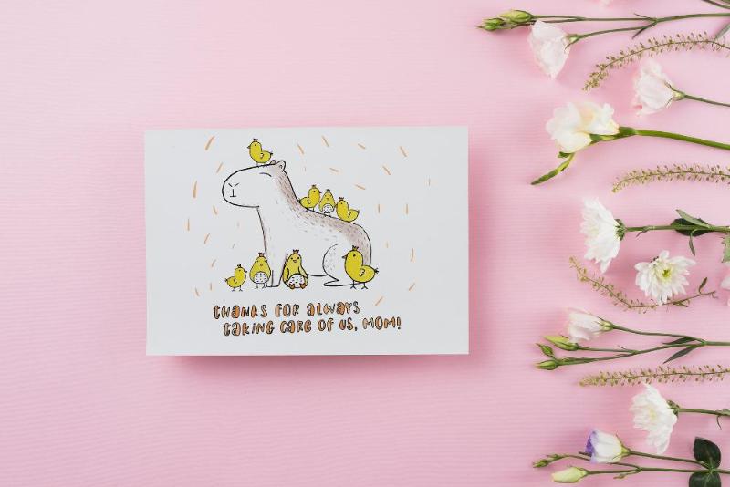 mamabara capybara mother's day card