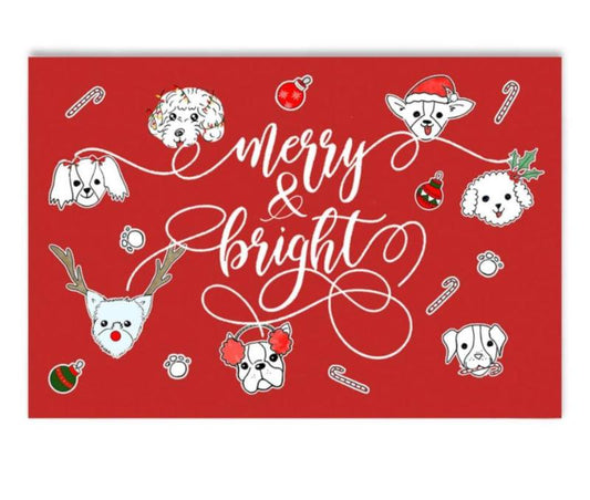 merry & bright christmas card