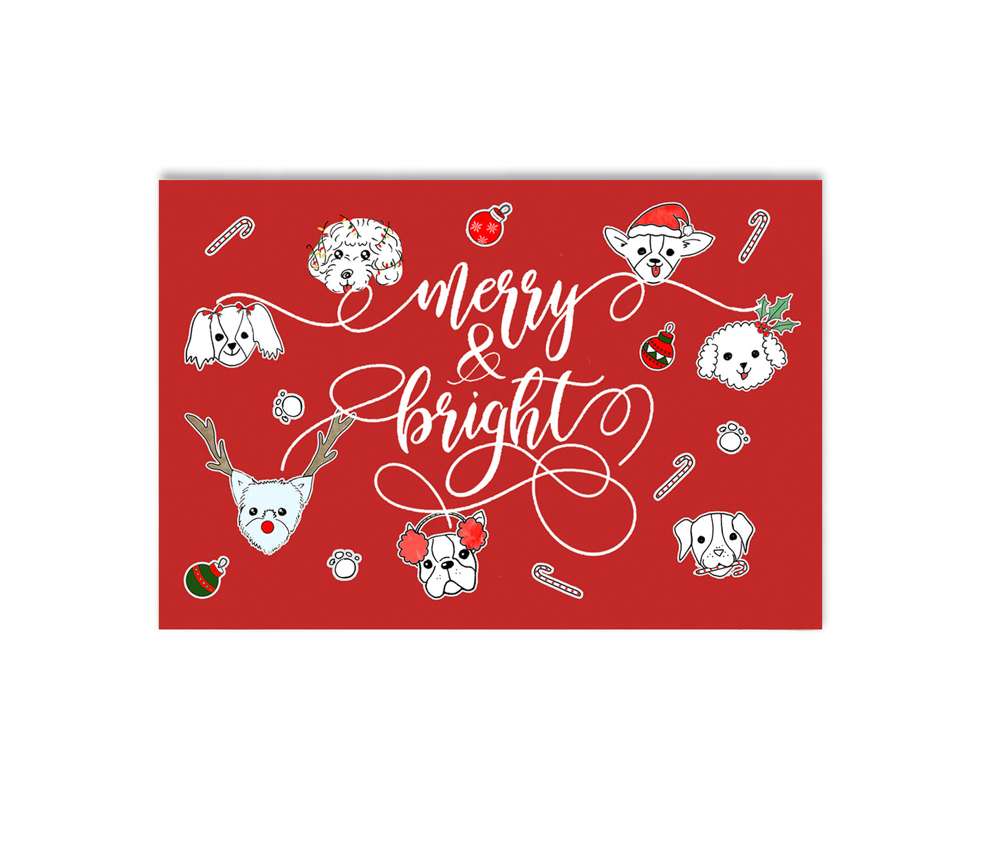 merry & bright christmas card