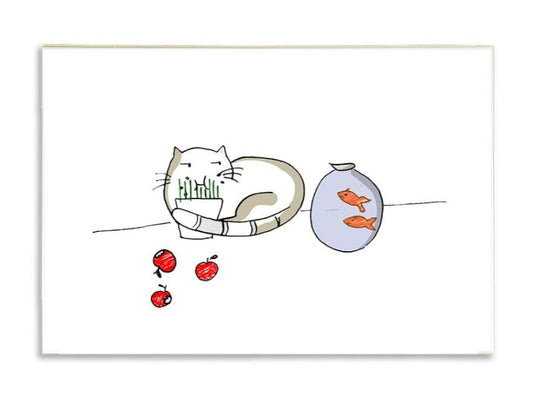 norooz cat and fish card