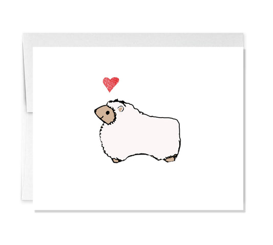 sheepaca valentine's day card