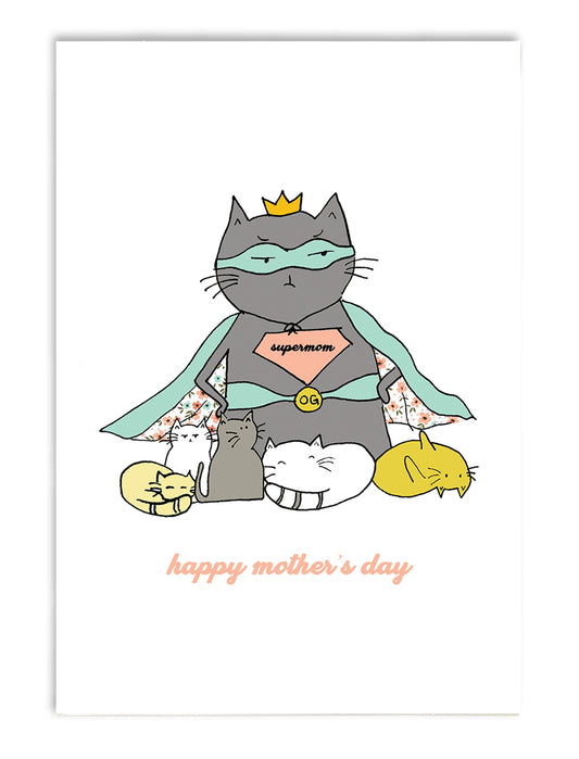 supercat mother's day card