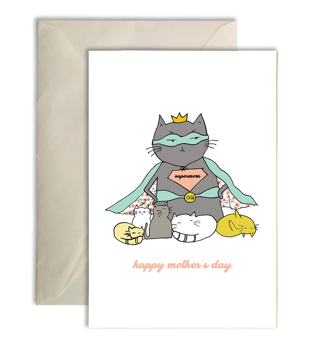 supercat mother's day card