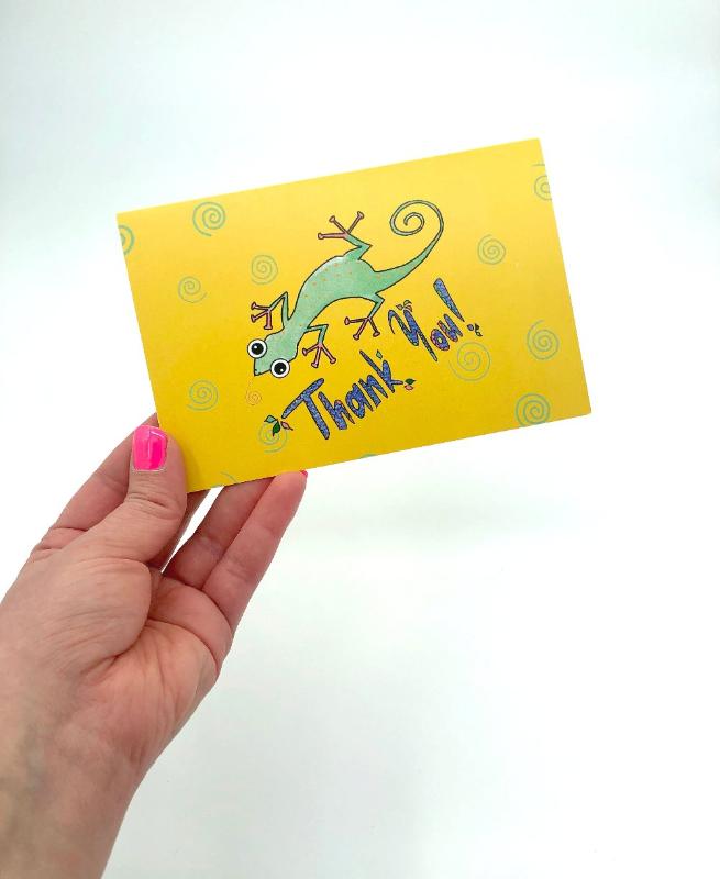 thank you gecko card