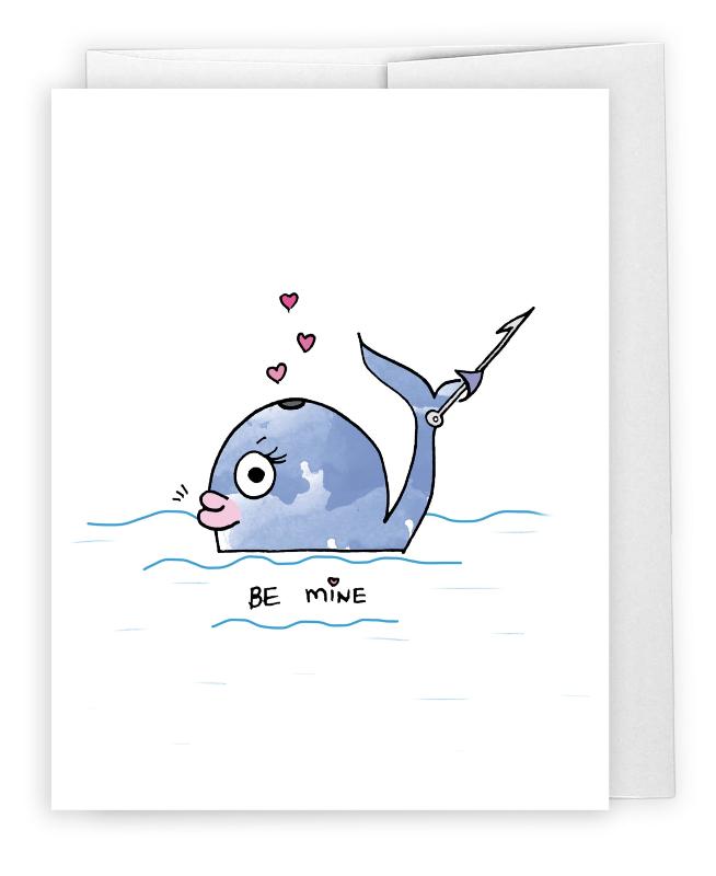 valentine's day cards, whale card, whale you be mine, cute valentine, love cards