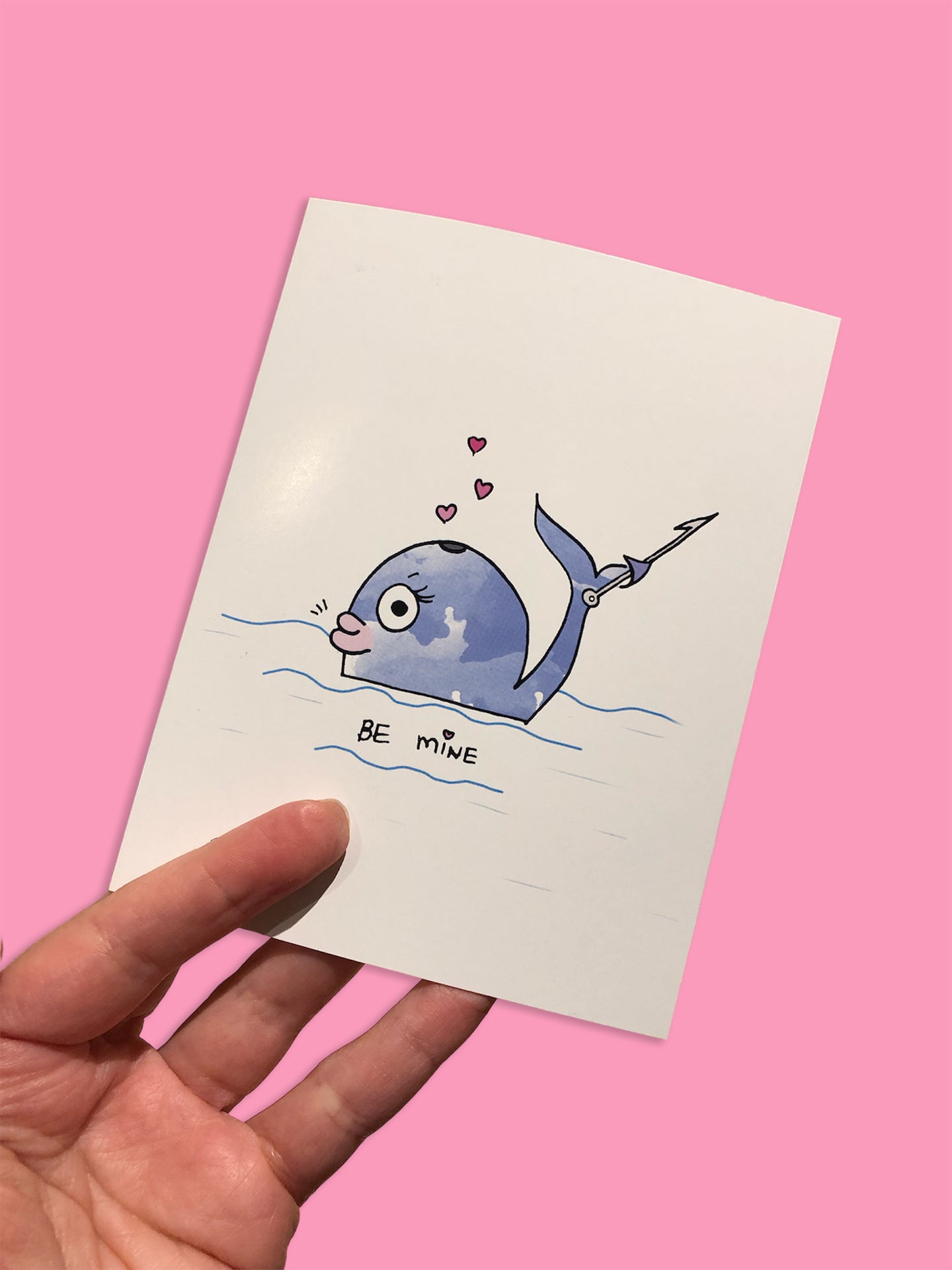 whale you be mine valentine's day card