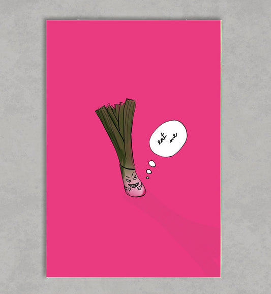 Funny Everyday Card, Evil Leek Card, Thinking of You, Just Because Cards, Raunchy Card for Boyfriend, Girlfriend Card, Best Friend Humour