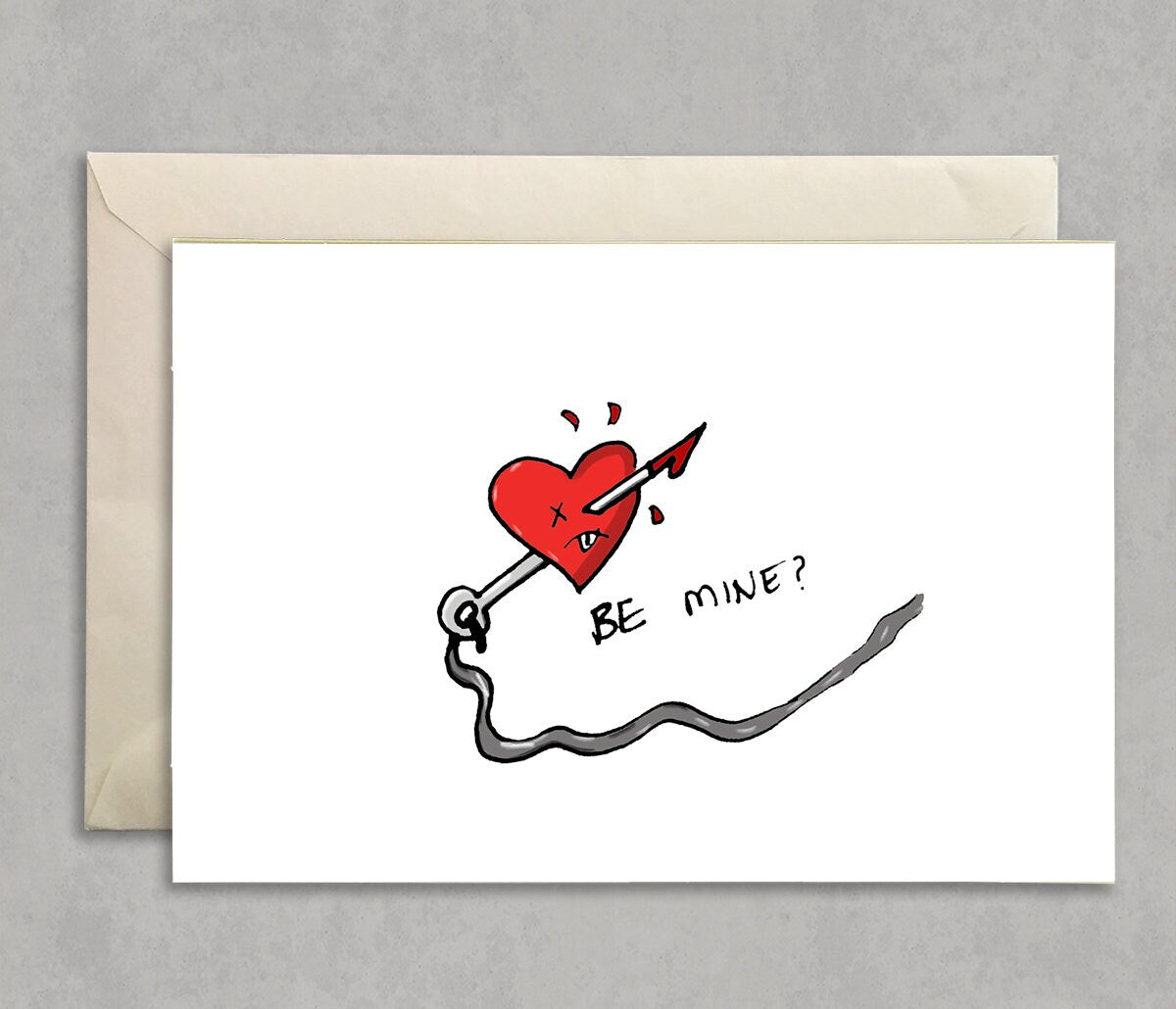 be mine? | quirky valentine's day greeting card | blank inside | 3.5" x 5"