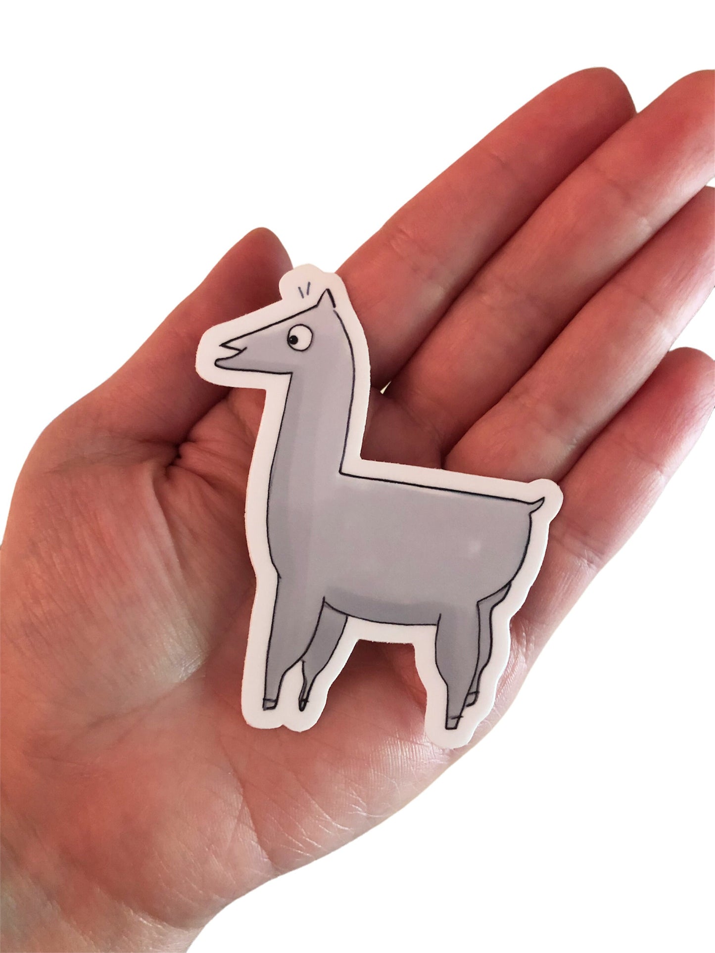 cute animal sticker, alpaca sticker, vinyl stickers for laptop, animal lovers gift, humorous cartoon llama stickers, matte stickers, durable