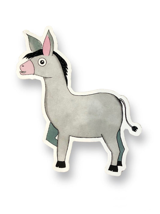 funny donkey sticker, burro vinyl stickers for laptop, cute mule planner tickers, durable and dishwasher safe stickers for water bottle
