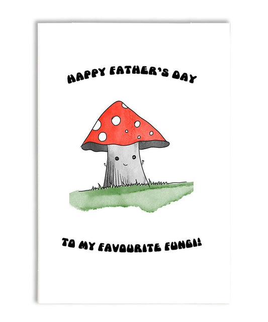 father's day card, mushroom father's day, funny fungi father's day, card from daughter, step dad gift, mushroom gift, first father's day