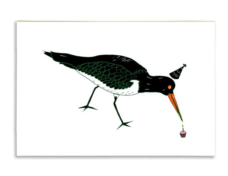 oystercatcher birthday card for him, bird birthday card for husband, dad birthday card, funny birthday card birder, friend birthday funny